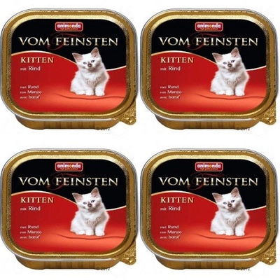 ANIMONDA Vom Feinsten Kitten smak: z wołowiną 32x100g