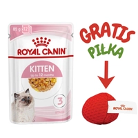 ROYAL CANIN Kitten Instinctive w galaretce 12x85g karma mokra w galaretce dla kociąt do 12 miesiąca życia + Royal Canin piłka dla kota GRATIS!!!