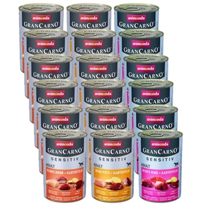 ANIMONDA GranCarno Sensitiv Adult Dog Mix Smaków 18x400g