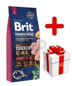 BRIT Premium By Nature Junior L 15kg + niespodzianka dla psa GRATIS!