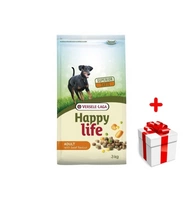 VERSELE-LAGA Happy Life Adult Beef 3kg + niespodzianka dla psa GRATIS!