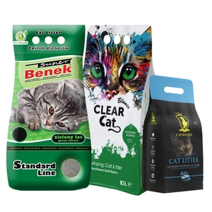 MIX Żwirków Benek, Clear Cat, Cat Royale - 25l