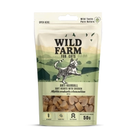 WILD FARM anti-hairball miękkie serca z kurczaka 50g przysmak dla kota