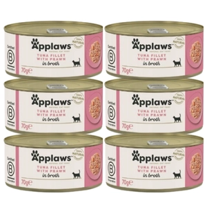 Applaws Cat Tuńczyk z krewetkami 6x70g PUSZKA