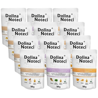Dolina Noteci PREMIUM dla psów małych ras - Mix smaków -12x100g 