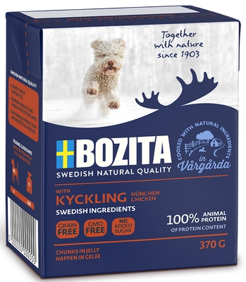 BOZITA Dog Junior:delikatny kurczak w galarecie 370g 