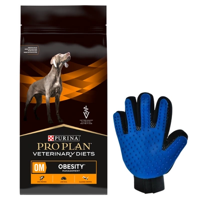 PRO PLAN Veterinary Diets Canine OM Obesity Management Karma dla psów 12kg + Rękawica do czesania GRATIS!