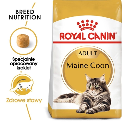 ROYAL CANIN Maine Coon Adult 10kg karma sucha dla kotów dorosłych rasy maine coon/Opakowanie uszkodzone (2650) !!! 