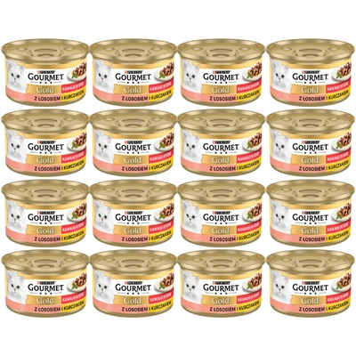 Purina Gourmet Gold łosoś/ kurczak w sosie 48x85g