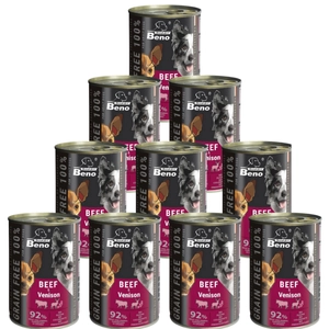 Super Beno PIES bezzbożowe kąski z wołowiną i dziczyzną w sosie 10x415g