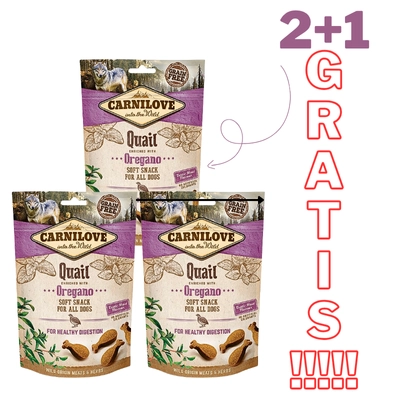 Carnilove Semi-Moist Snack, miękka przekąska z oregano 200g 2+1 GRATIS!!!