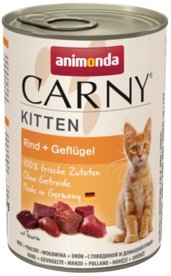 ANIMONDA Cat Carny Kitten smak: wołowina, drób 400g 