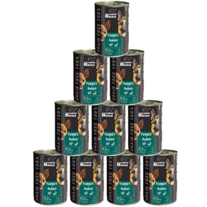  Super Beno PIES bezzbożowe kąski z indykiem i królikiem w sosie 10x415g