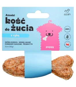 AZANKI Kość do żucia z dorszem dla szczeniaka - rybka 12cm