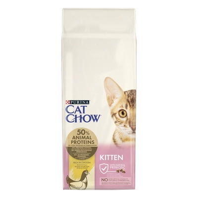 PURINA Cat Chow Kitten Karma bogata w kurczaka 15kg / Opakowanie uszkodzone (1357) !!! 
