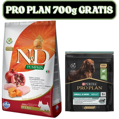 Farmina N&D Pumpkin Grain Free canine CHICKEN AND POMEGRANATE ADULT MINI 2,5kg
