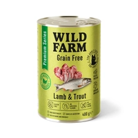 WILD FARM Premium Grain Free Lamb and Trout 400g  - bezzbożowa karma dla kota