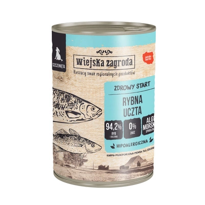 Wiejska Zagroda Rybna uczta 24x400g dla szczeniąt 