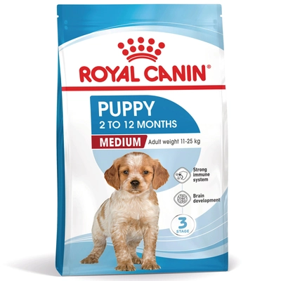 ROYAL CANIN Medium Puppy 15kg karma sucha dla szczeniąt, od 2 do 12 miesiąca, ras średnich / Opakowanie uszkodzone (1176) !!!