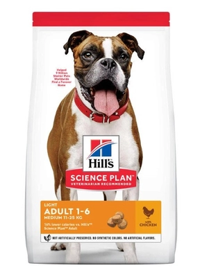 HILL'S SP Science Plan Canine  Adult Light Medium z kurczakiem 14 kg