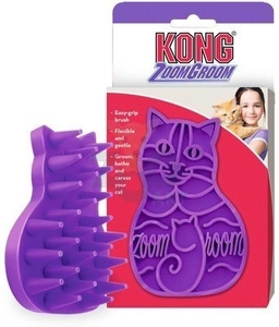 KONG Zoom Groom szczotka dla kota fioletowa
