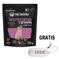 Paka Zwierzaka - Karma sucha SH Wieprzowina z gruszką "S" 1,5kg  + ETUI na kupoworki GRATIS !!!