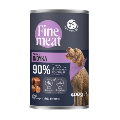 PetRepublic Fine Meat danie z indyka 400g dla psa