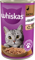 WHISKAS Adult puszka 400 g - mokra karma dla dorosłego kota, kawałki z kaczką w galaretce