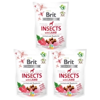 BRIT CARE Dog Crunchy Cracker Insects rich in Lamb 3x200g