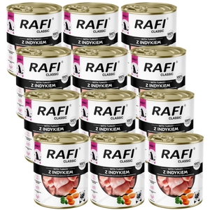 DOLINA NOTECI Mokra karma dla psa Rafi Classic z indykiem 12x800g