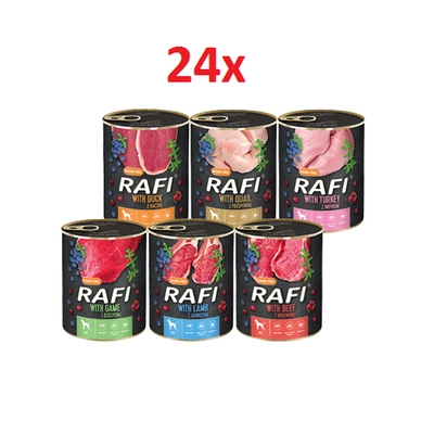 DOLINA NOTECI Rafi dla psa mix smaków 24x400g