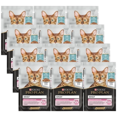PRO PLAN Delicate Digestion Karma dla kotów z rybą oceaniczną 12x85g 