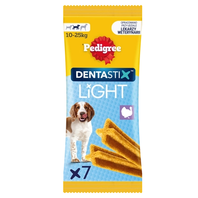 Pedigree Dentastix Light Dental Chews Średnie rasy Przysmaki dla psów 7szt. - 98g