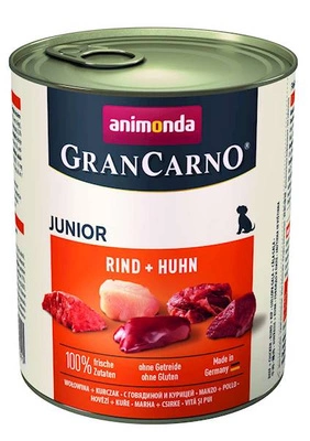 ANIMONDA GranCarno Junior smak: Wołowina + kurczak 800g 