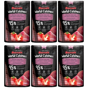 Super Benek World Cuisines Karma pełnoporcjowa dla dorosłych kotów. Potrawka po bawarsku z kaczką w pomidorowym sosie 6x100g