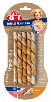 8in1 Triple Flavour Twisted Sticks 10 szt.