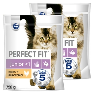 PERFECT FIT (Junior) 2x750g Bogaty w kurczaka - sucha karma dla kota