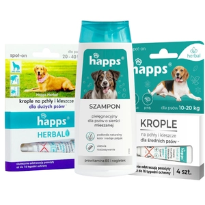 HAPPS Zestaw na pchły i kleszcze