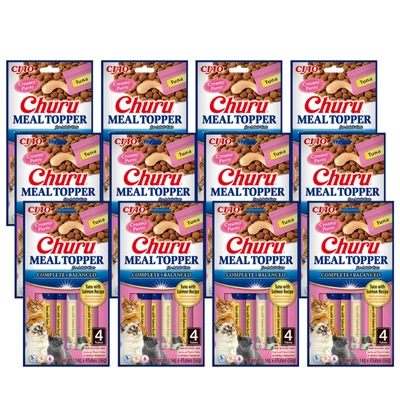 INABA  Cat Meal Topper Tuna With Salmon Recipe 12x(4x14g)