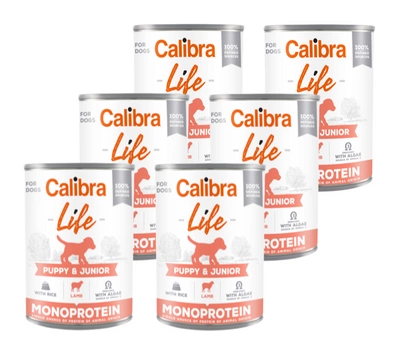 CALIBRA Dog Life Puppy & Junior Lamb with rice 6x400g