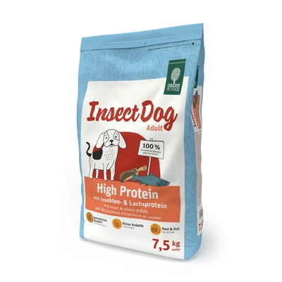 GREEN PETFOOD InsectDog High Protein 7,5kg / data ważności 13.03.2026