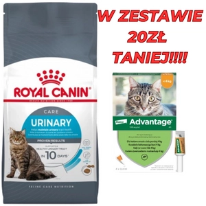 ROYAL CANIN  Urinary Care 10kg karma sucha dla kotów dorosłych, ochrona dolnych dróg moczowych + Advantage - dla kotów (0,4mlx4) *roztwór* blister