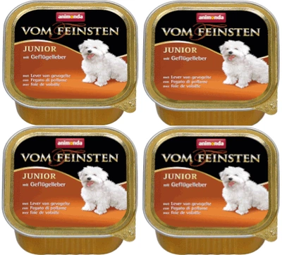 ANIMONDA Dog Vom Feinsten Junior smak: wątróbka drobiowa 22x150g