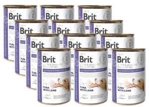 BRIT GF Veterinary Diets Dog Gastrointestinal Low Fat 12x400g- -karma mokra dla psa