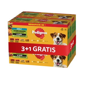 PEDIGREE Adult Mix Smaków w sosie 120+40 GRATIS