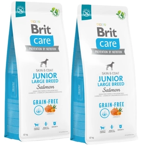 BRIT CARE Dog Grain-free Junior Large Breed Salmon 2x12kg