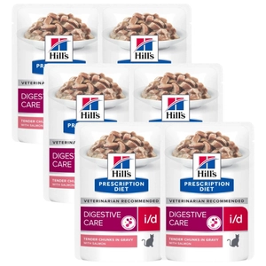 HILL'S PD Prescription Diet Feline i/d z łososiem 6 x 85g - saszetka