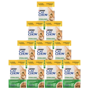 CAT CHOW Sterilised Karma dla kotów z kurczakiem i bakłażanem w sosie 10x85g