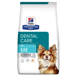 HILL'S PD Prescription Diet Canine t/d Mini Dental Care 3kg + Advantix - dla psów do 4kg (pipeta 0,4ml) GRATIS!