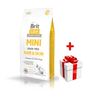 BRIT CARE Mini Grain-Free Hair&Skin 400g + niespodzianka dla psa GRATIS!